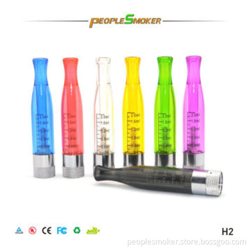 E-cigarette Kit H2 with 2 Pieces Cartomizers/Batteries, 1 Piece USB/Wall Charger/Empty Bottle